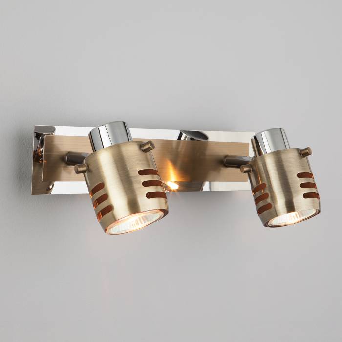 Светильник спот Eurosvet Leonardo 23463/2 хром/античная бронза