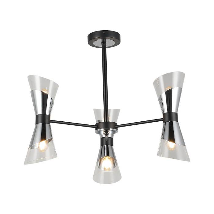 Люстра потолочная Е14 6*40Вт MD.51913-6-S-BK+CH