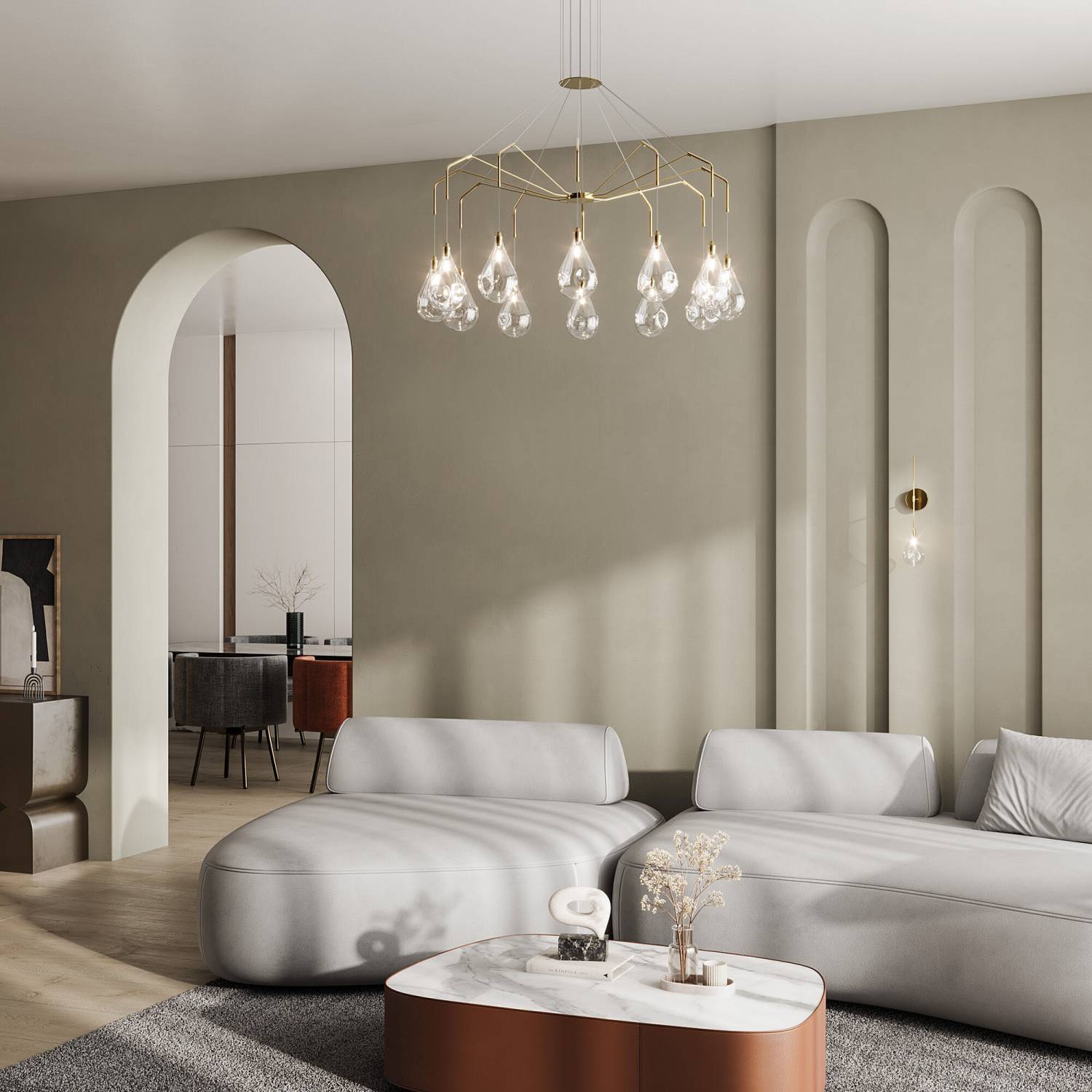 Подвесная люстра Eurosvet Birne 201002/12 латунь Smart