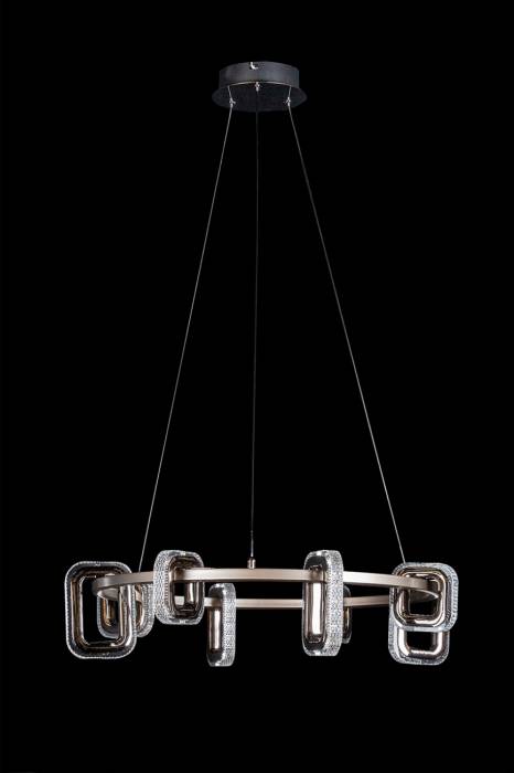 Подвесная люстра LEON Theona LE7701/8 Grey/Black Chrome