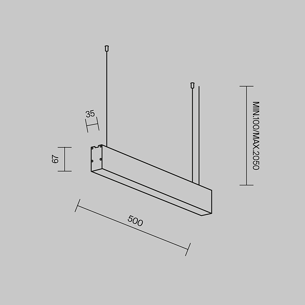 Светильник подвесной Maytoni Подвесные линейные светильники LL312042