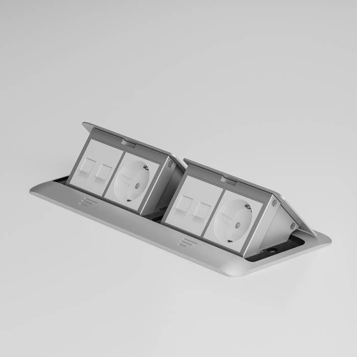 Werkel W8078065/ Выдвижной блок (Лючок) на 8 модулей (серебряный) Werkel W8078065/ Выдвижной блок (Лючок) на 8 модулей (серебряный)