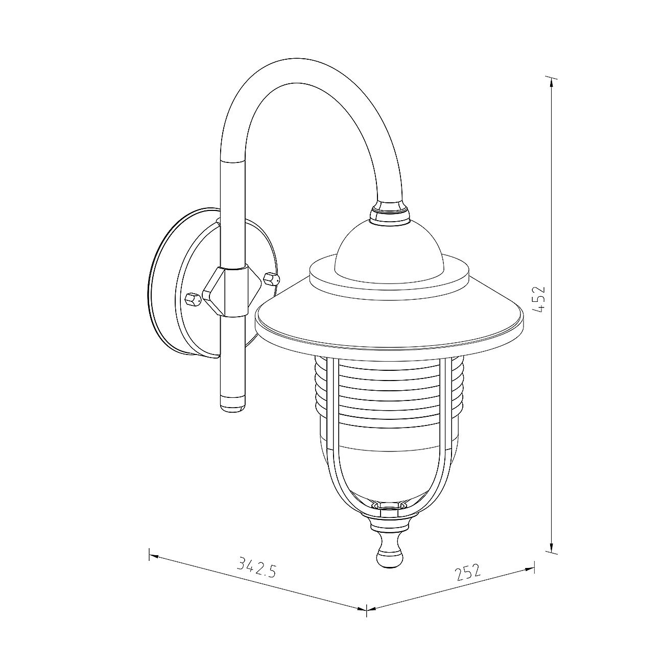 Уличный настенный светильник Escada 30010 30010W/01