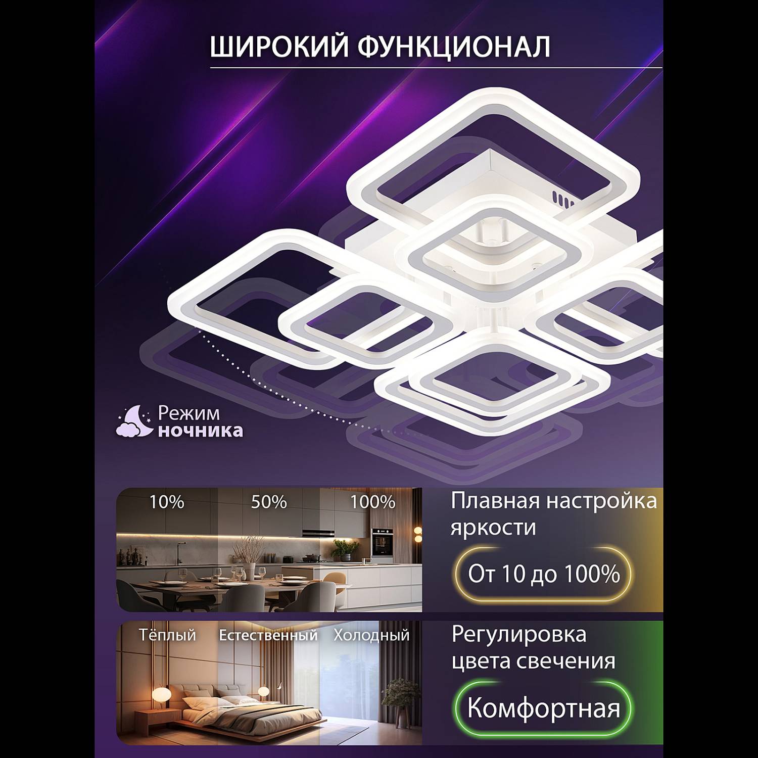 Потолочная люстра Natali Kovaltseva Spektr LED LAMPS 81108/4C