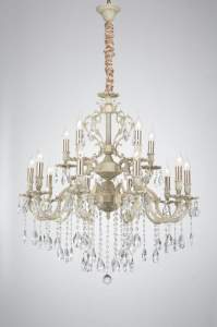 Подвесная хрустальная люстра Barletta Lucia Tucci BARLETTA 1730.15 cream white