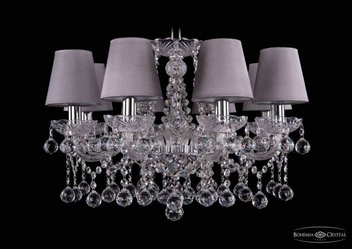 Подвесная хрустальная люстра 1413 Bohemia 1413/8/200 Ni Balls SH24