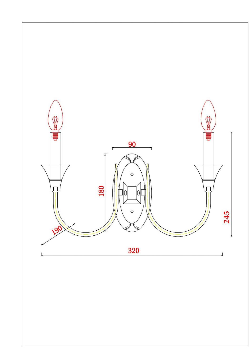 Настенное бра Arte Lamp Collinetta A4094AP-2PB