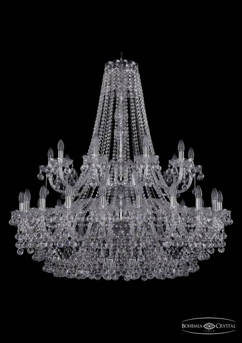 Подвесная хрустальная люстра 1409 Bohemia 1409/20+10/400/2d Ni