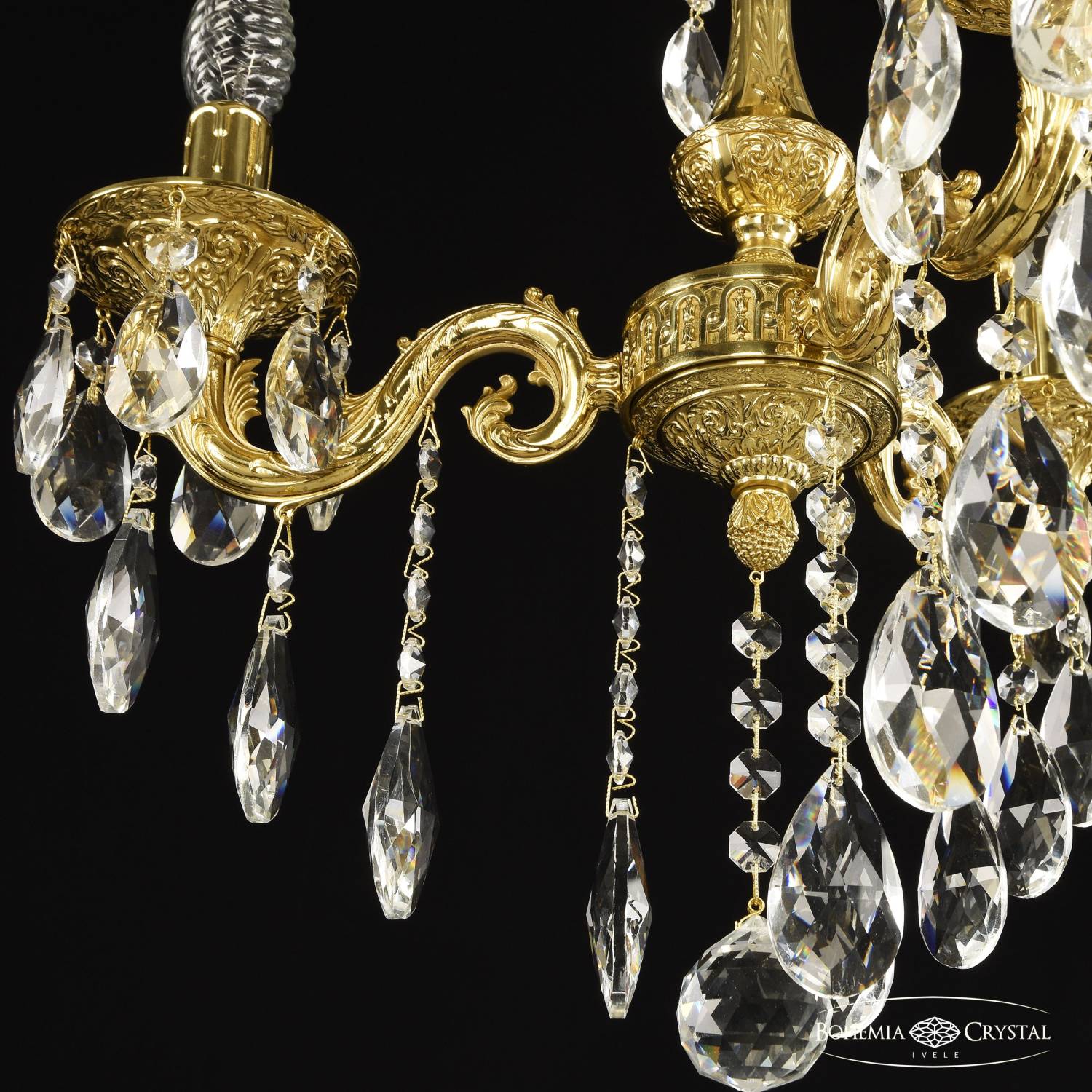 Подвесная хрустальная люстра 7101 Bohemia 71101/3/125 B G