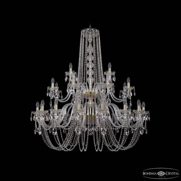 Подвесная хрустальная люстра 1402 Bohemia 1402/16+8+4/460/2d G