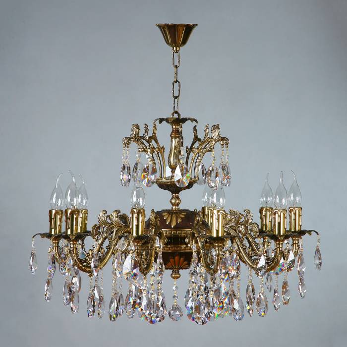 Подвесная хрустальная люстра Granada Ambiente 2118/10 PB Tear drop