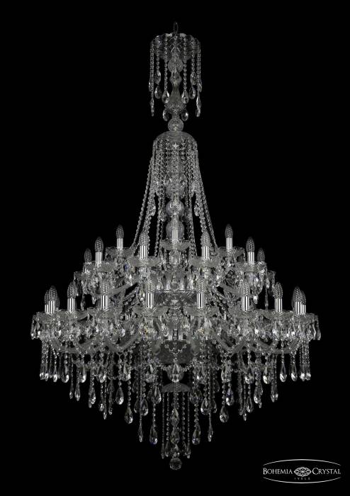 Подвесная хрустальная люстра 1415 Bohemia 1415/20+10+5/400/XL-185/2d Ni