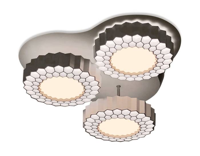 Потолочная люстра с пультом Orbital Hi-Tech Ambrella FH12/3 WH 96W D500