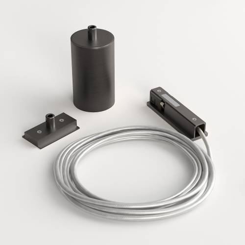 Подвесной комплект Elektrostandard Line Magnetic Titan Line Подвесной комплект для подключения трековой системы освещения к питанию (титан) (боковой)