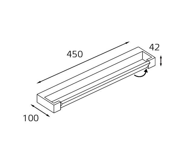 Подсветка зеркал и полок Italline IT01-108 IT01-1068/45 black