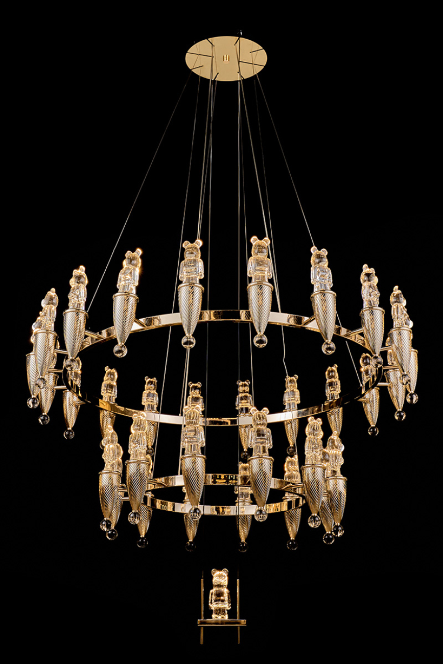 Подвесная люстра LEON Joli LE3024/1050+650 GD