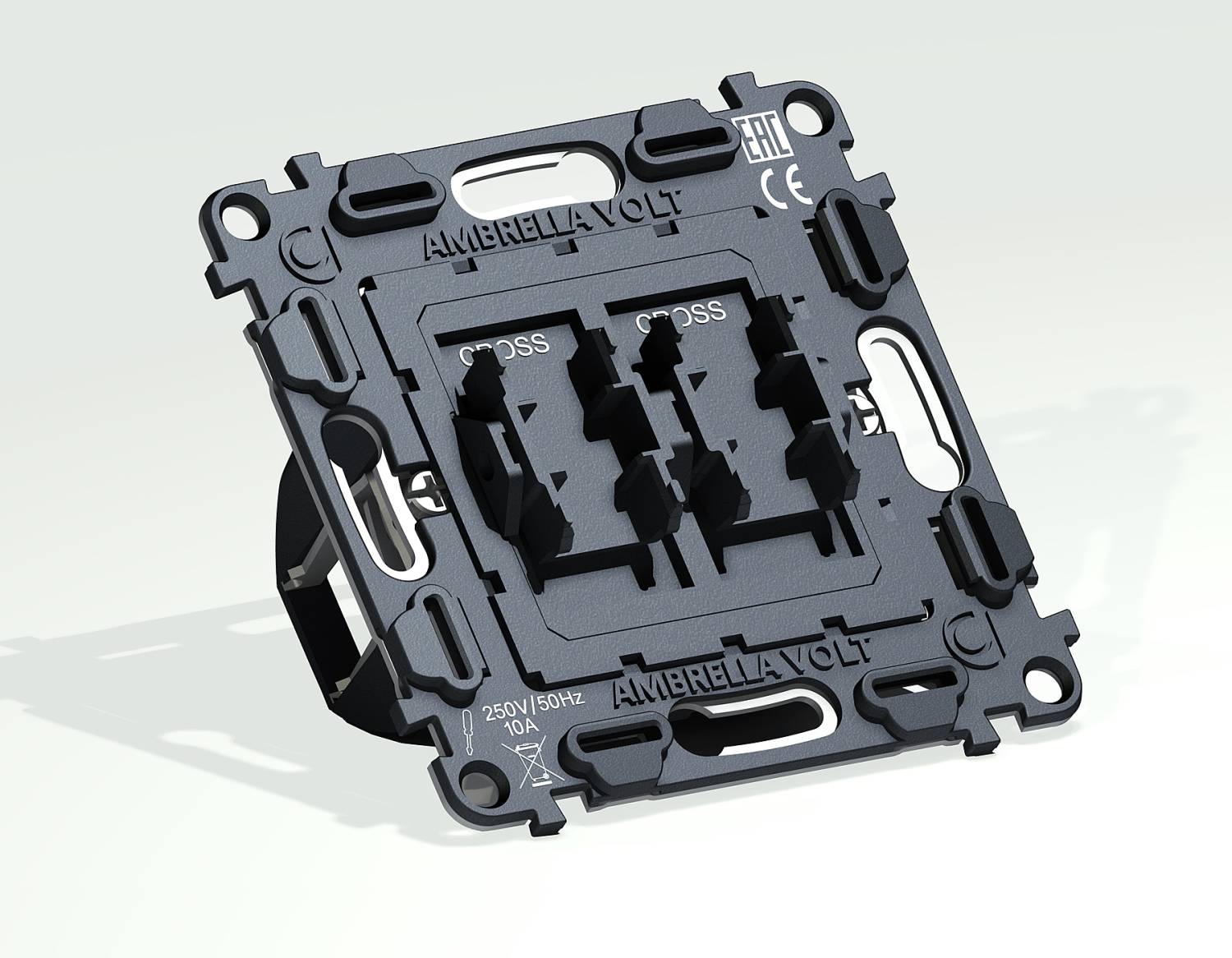 Механизм 2-клавишного перекрестного выключателя Ambrella Volt QUANT VM125