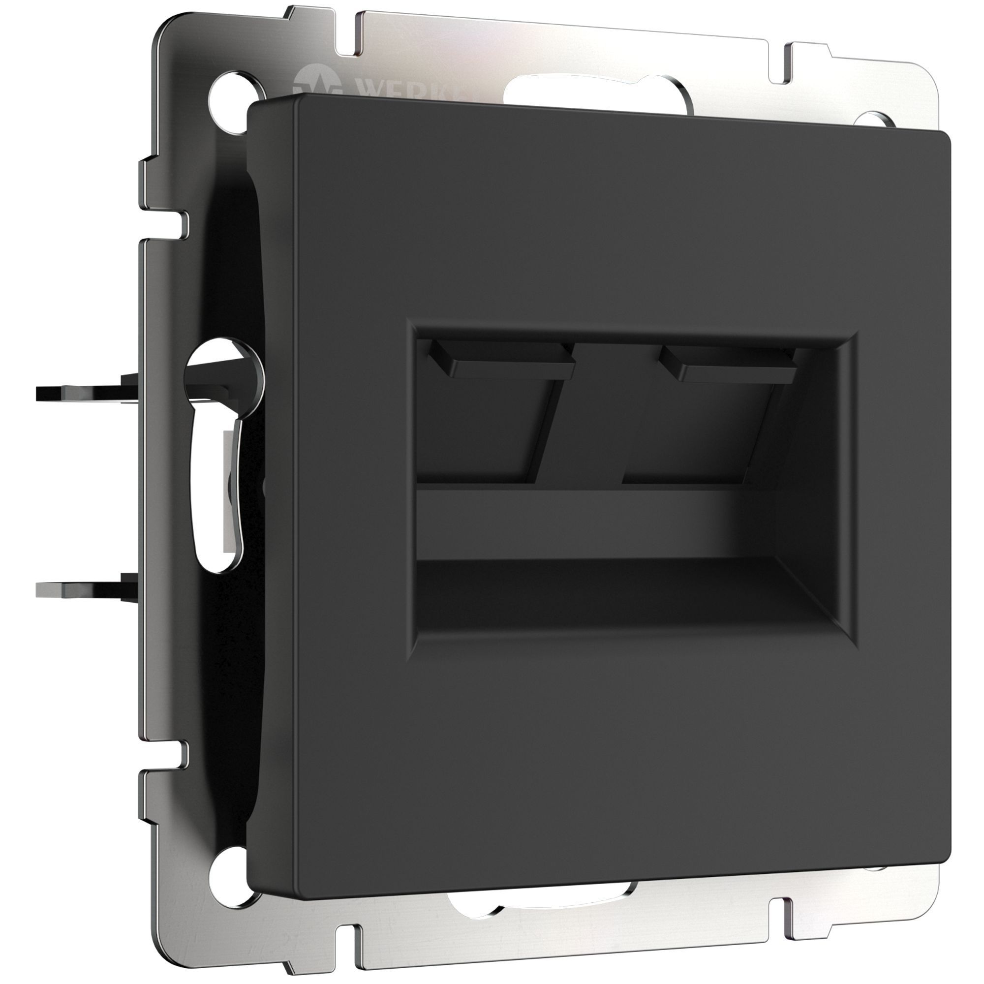Розетка Werkel W1182208/ Розетка двойная Ethernet RJ-45 (черный матовый) Розетка Werkel W1182208/ Розетка двойная Ethernet RJ-45 (черный матовый)
