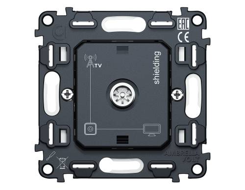 Механизм TV розетки оконечной экранированной Ambrella Volt QUANT VM199