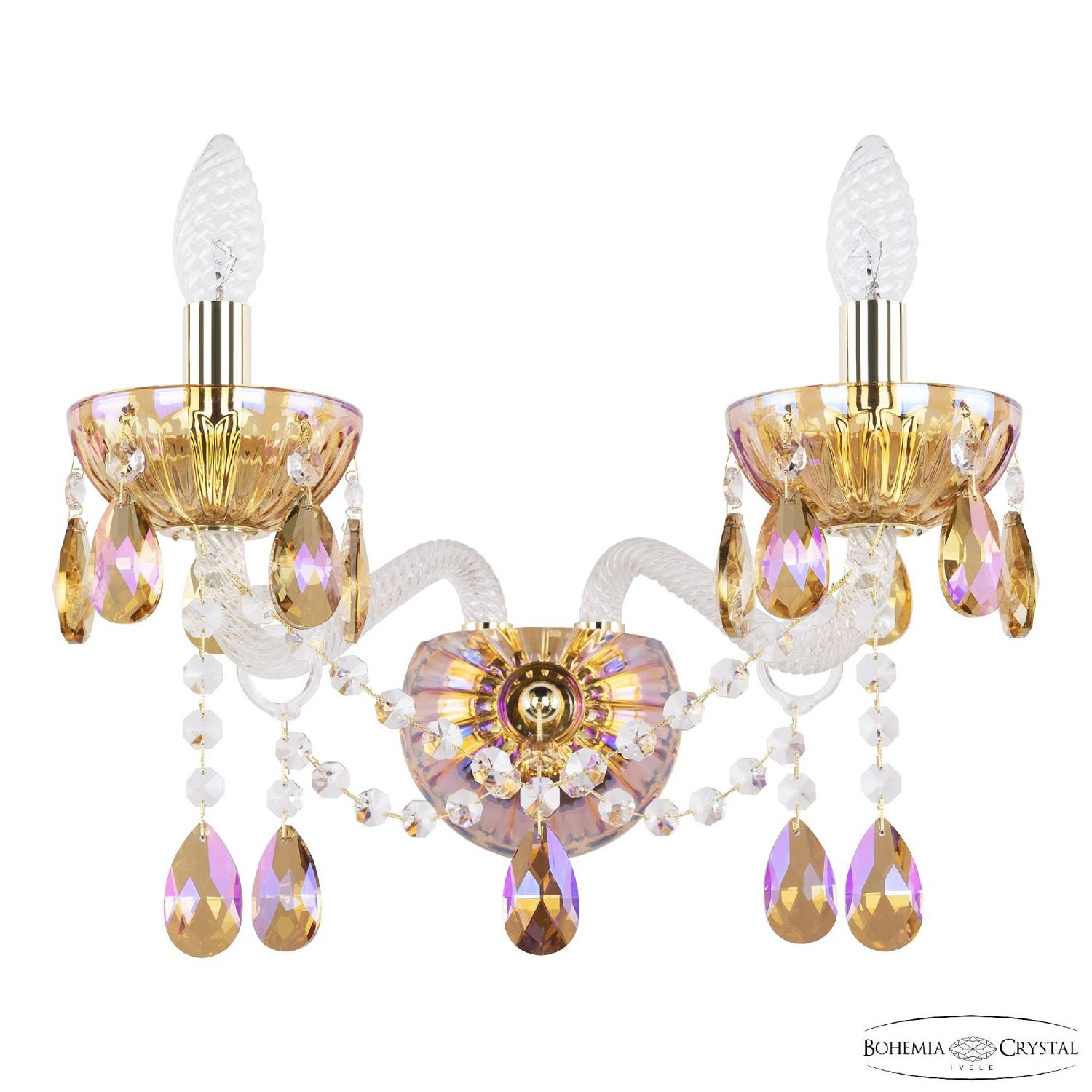 Настенное бра Bohemia 5413 5413B/2/165 G Shampan/M-1H K777