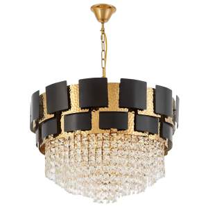 Подвесная люстра Lumina Deco Molina LDP 7045-600 BK+GD