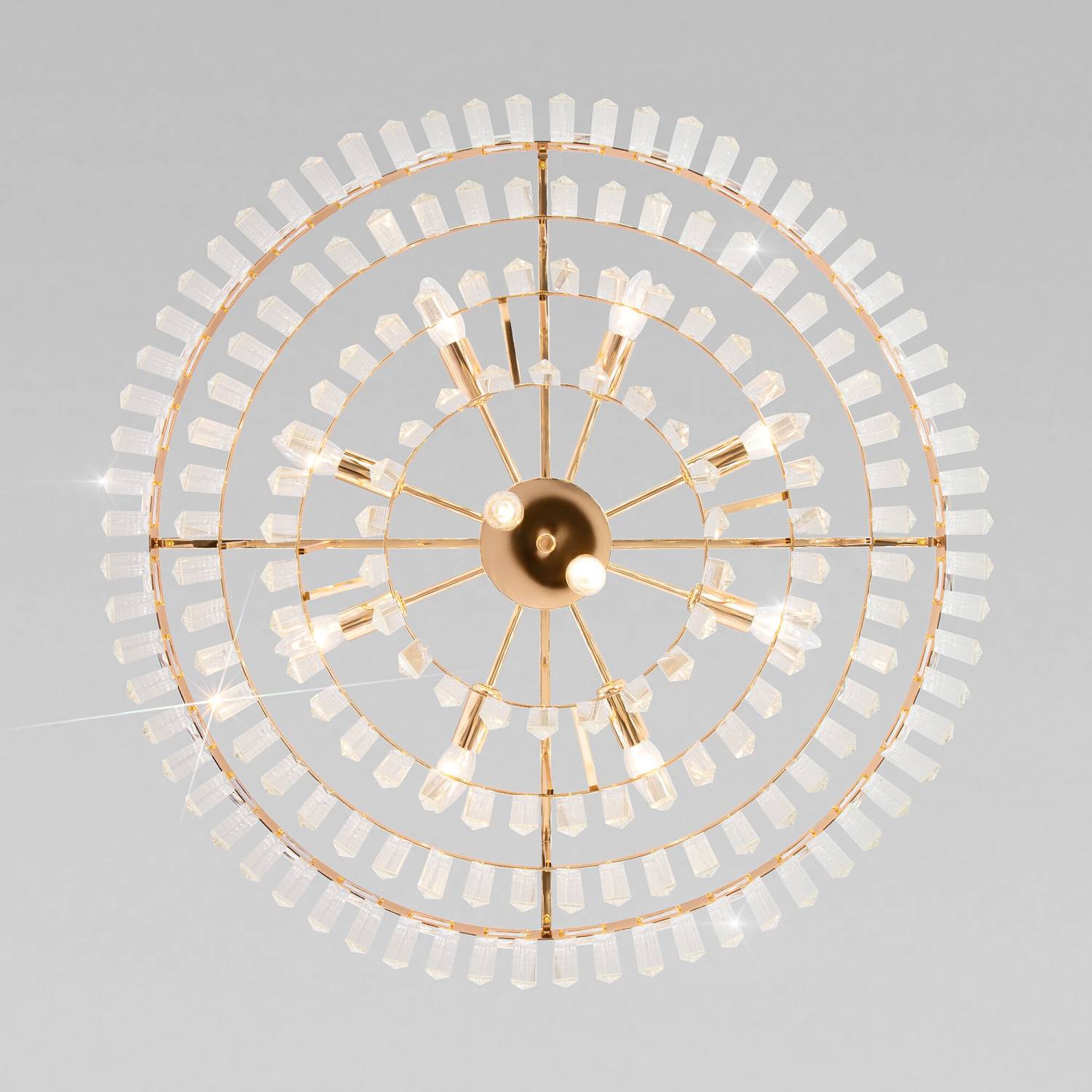 Подвесная люстра Eurosvet Elegante 10130/10 золото/прозрачный хрусталь Strotskis Smart