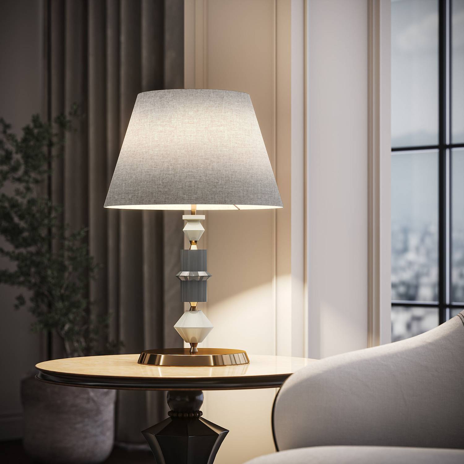 Настольная лампа Eurosvet Olaria 108012 латунь