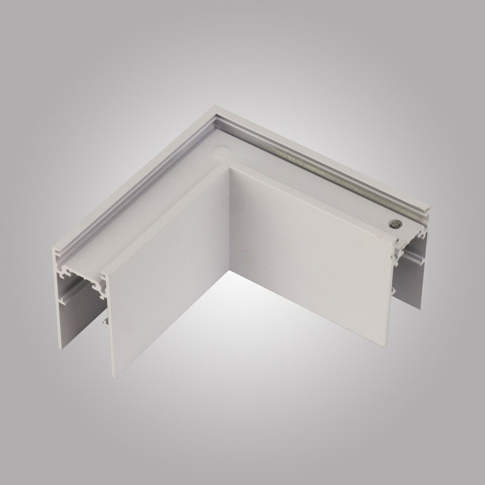 Коннектор для шинопровода AM Group MAGNET AM401 LL-20B 90° горизонтальный WH