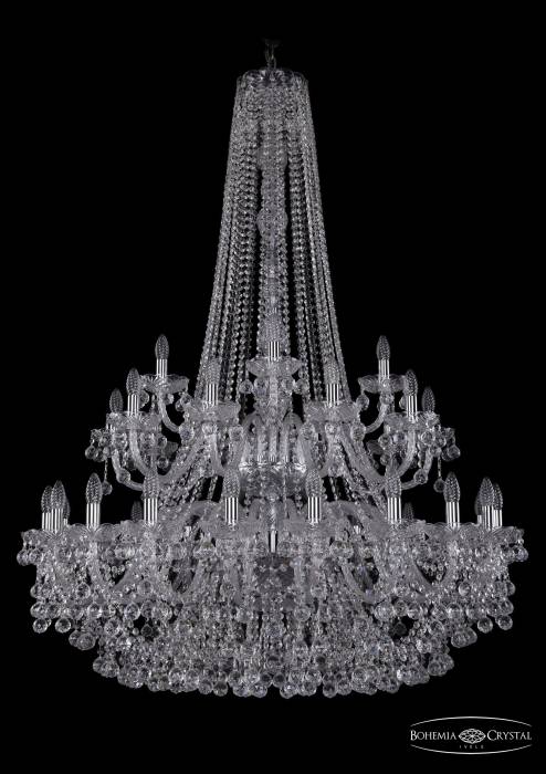 Подвесная хрустальная люстра 1409 Bohemia 1409/20+10+5/400/h-152/2d Ni