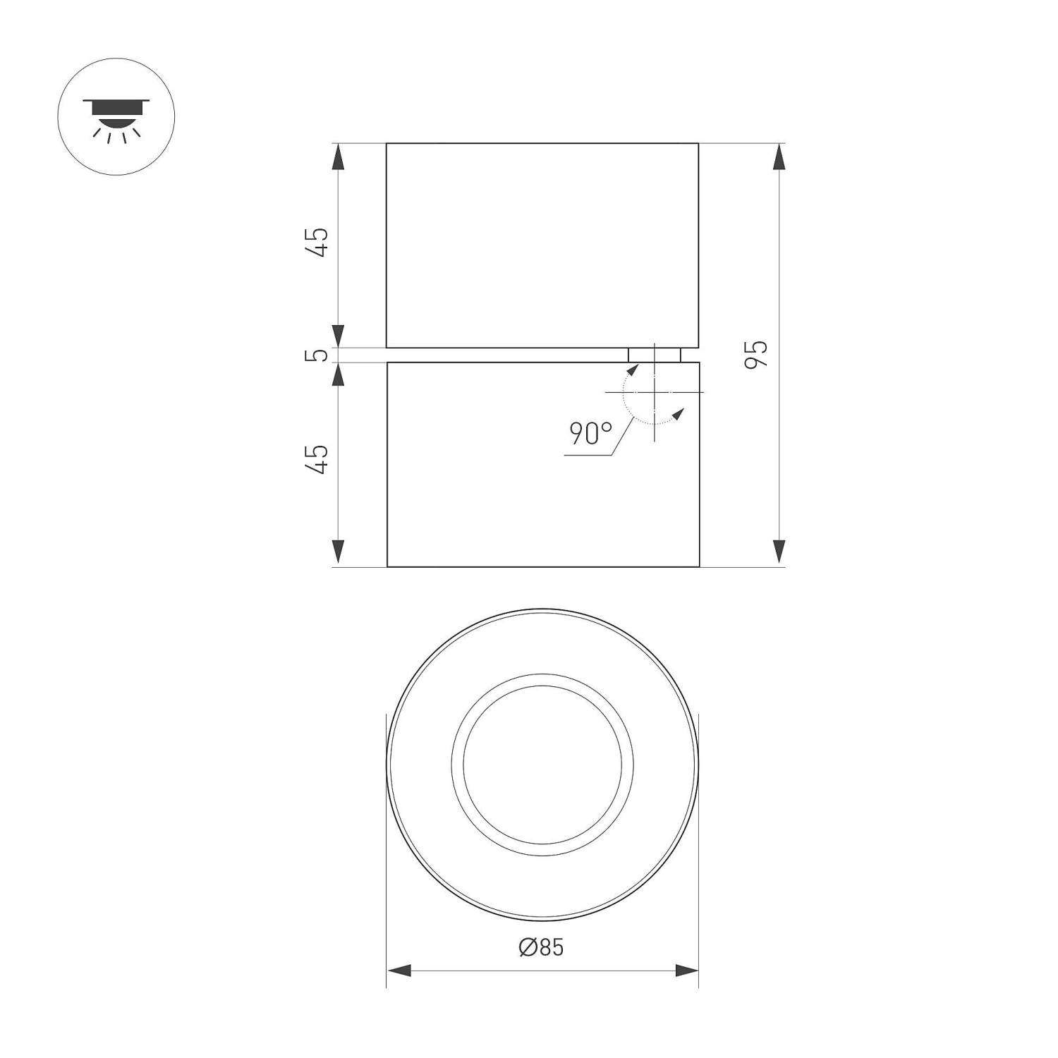 Накладной светильник Arlight Point 058607