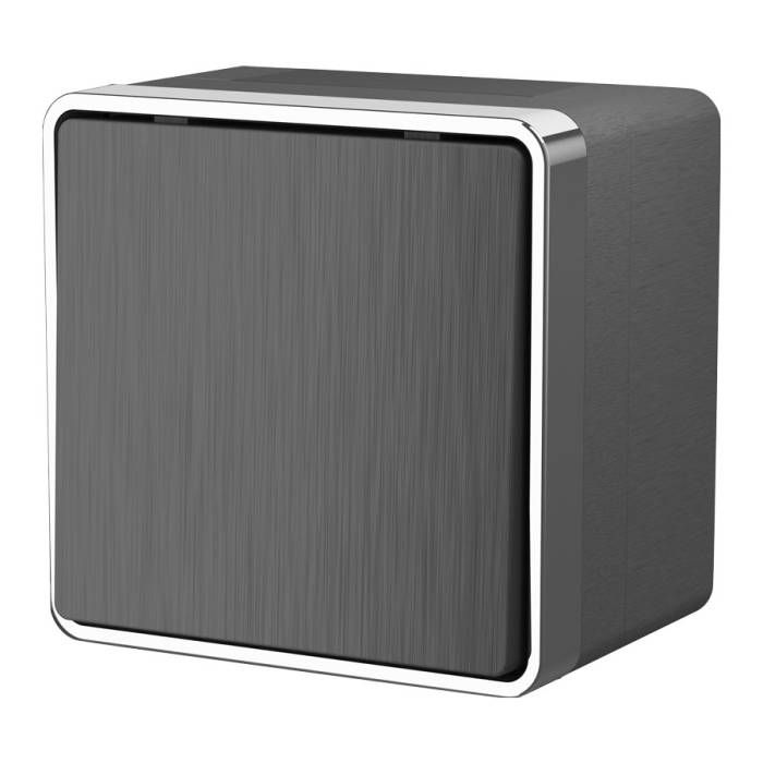 Выключатель Werkel W5010204/ Выключатель одноклавишный влагозащищенный Gallant (графит рифленый)