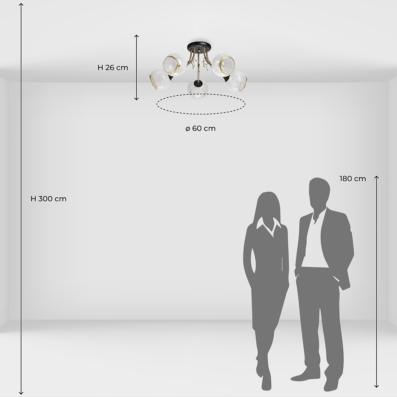 Потолочная люстра De Markt Грация 677014505