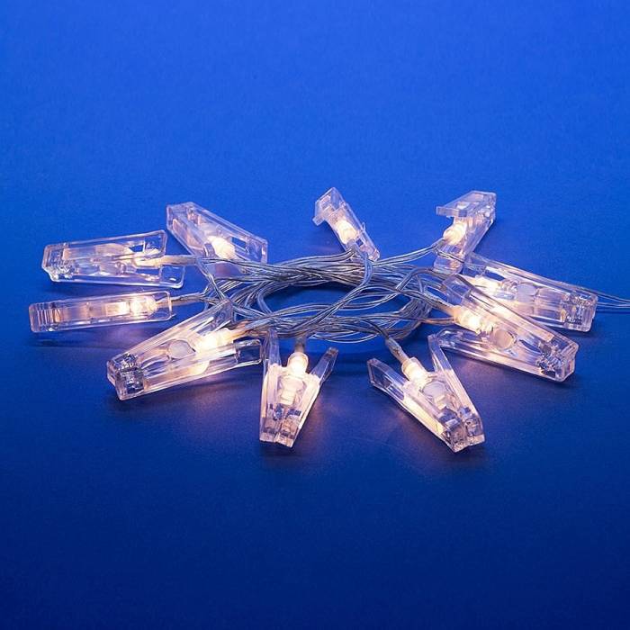 Гирлянда Uniel ULD-S0200-010/STB/2AA WARM WHITE IP20 CLIPS