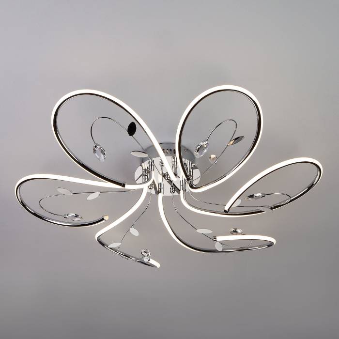 Потолочная светодиодная люстра Venzel Eurosvet 90082/6 хром