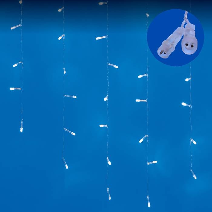 Бахрома светодиодная со статическим свечением, 6м Uniel ULD-B6007-200/STK WHITE IP44