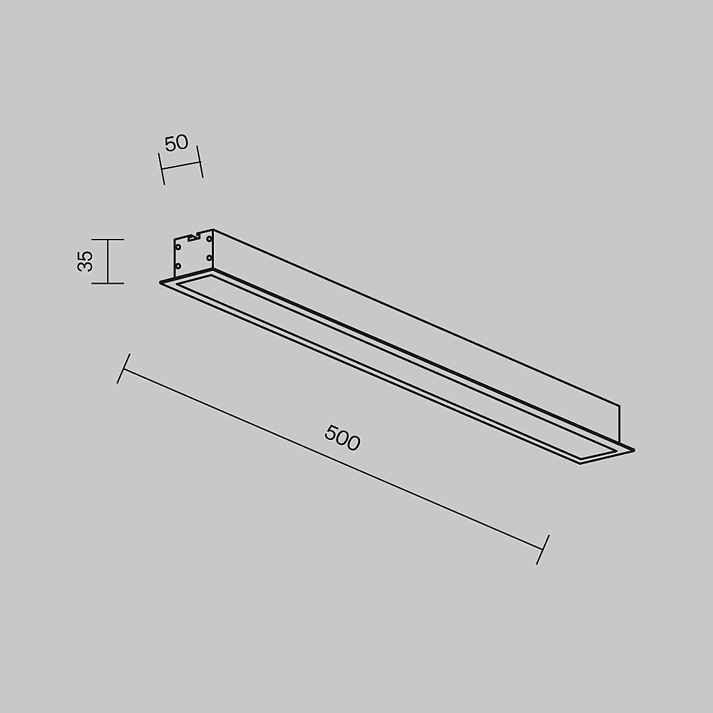 Встраиваемый светильник Maytoni Встраиваемые линейные светильники LL313009