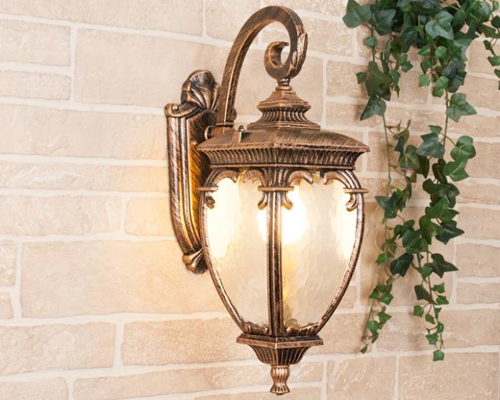 Уличный настенный светильник Elektrostandard Andromeda Andromeda D (GLYF-8024D) черное золото