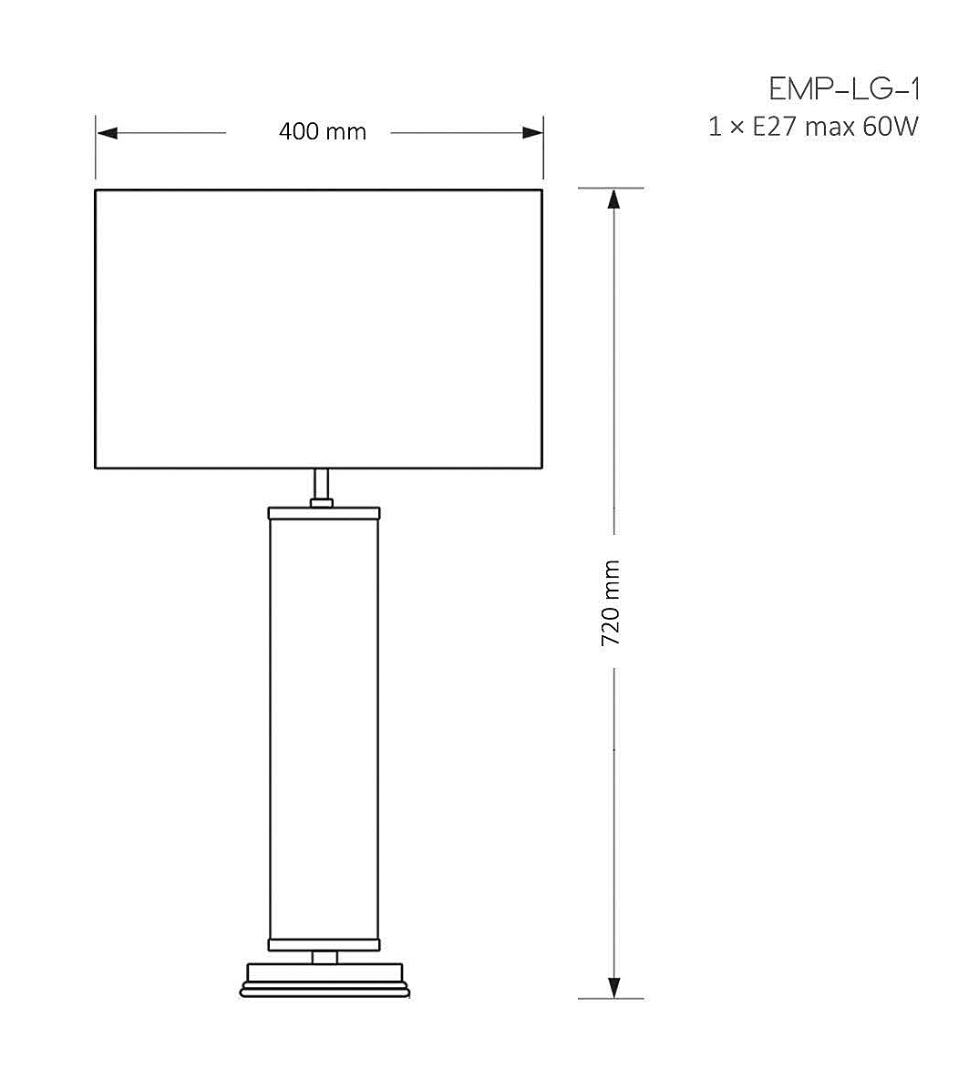 Настольная лампа Kutek Empoli EMP-LG-1(Z)
