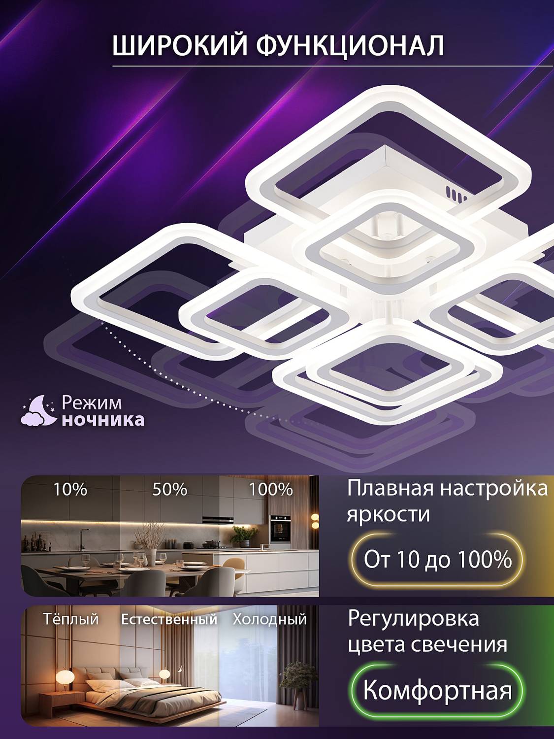 Потолочная люстра Natali Kovaltseva Spektr LED SMART 84006