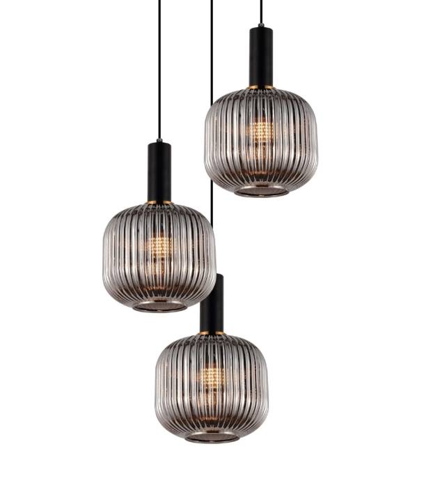 Светильник подвесной Lumina Deco Gato LDP 1217-3 GY+BK