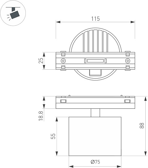 Трековый светильник Arlight Mag-Vibe 045000