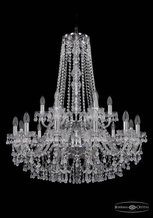 Подвесная хрустальная люстра 1410 Bohemia 1410/12+6/300/h-95/2d Ni V0300