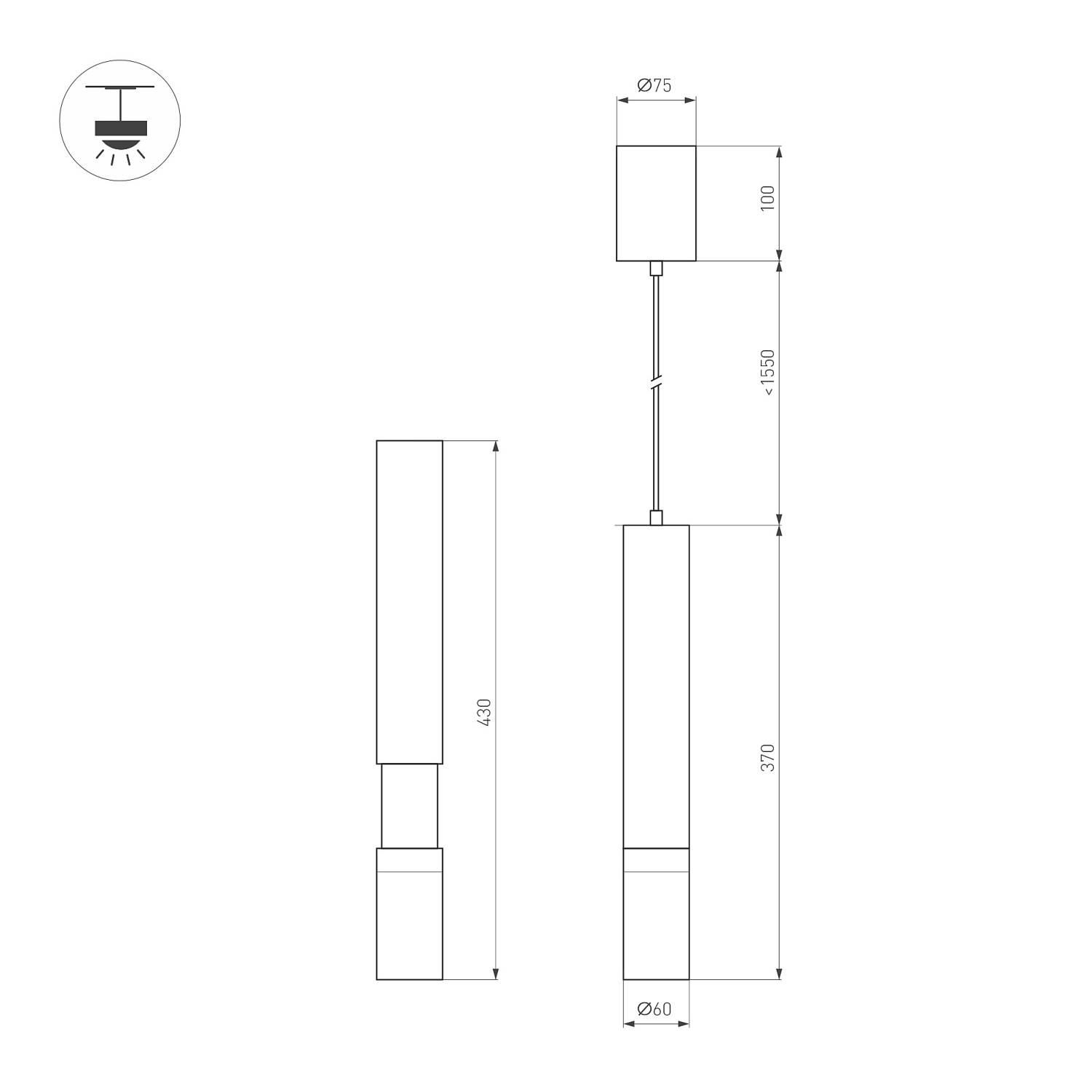 Светильник подвесной Arlight Artemis Hang 056114