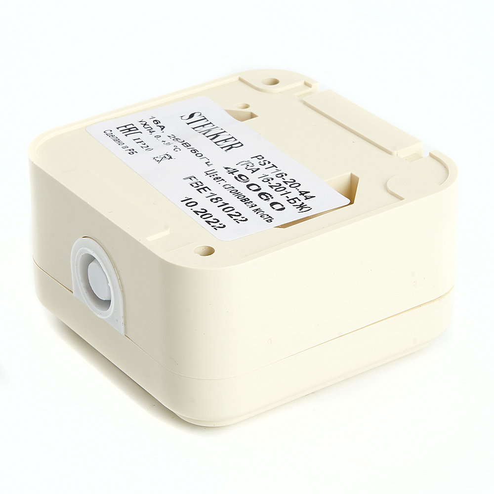 Розетка 1-местная б/з с крышкой Stekker Брест 49060