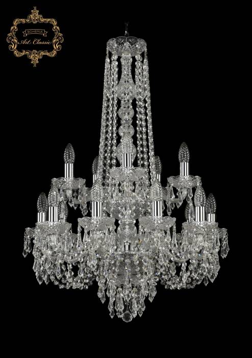 Подвесная хрустальная люстра 11.23 Art Classic 11.23.10+5.200.2d.h-85.Cr.Dr