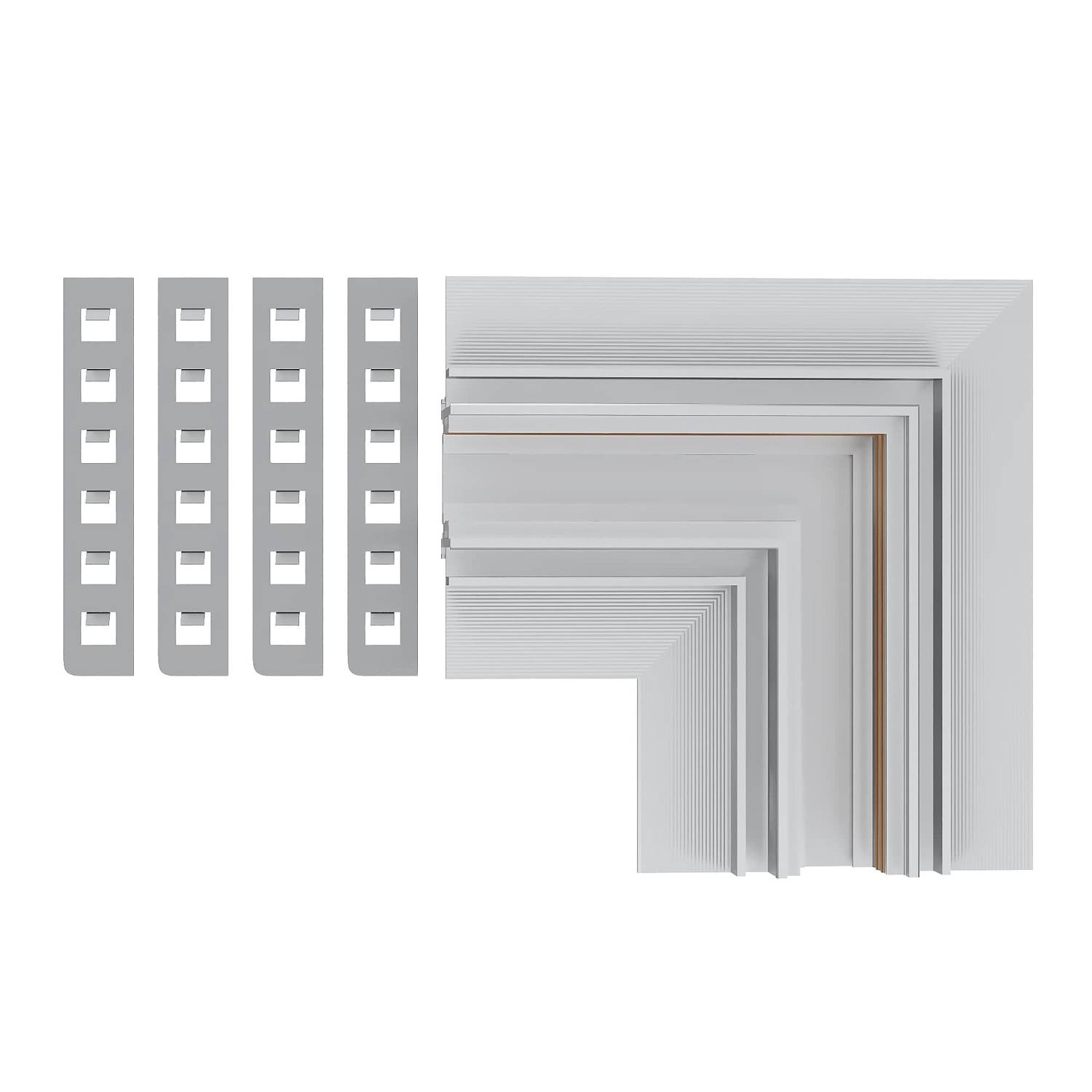 Угол-соединитель для встраиваемого магнитного шинопровода под ГКЛ 12мм ST Luce Skyline 48+ ST1007.529.12