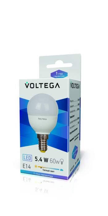 Светодиодные лампочки Voltega 5747 (E14)  (5.4Вт)  (2800K) 