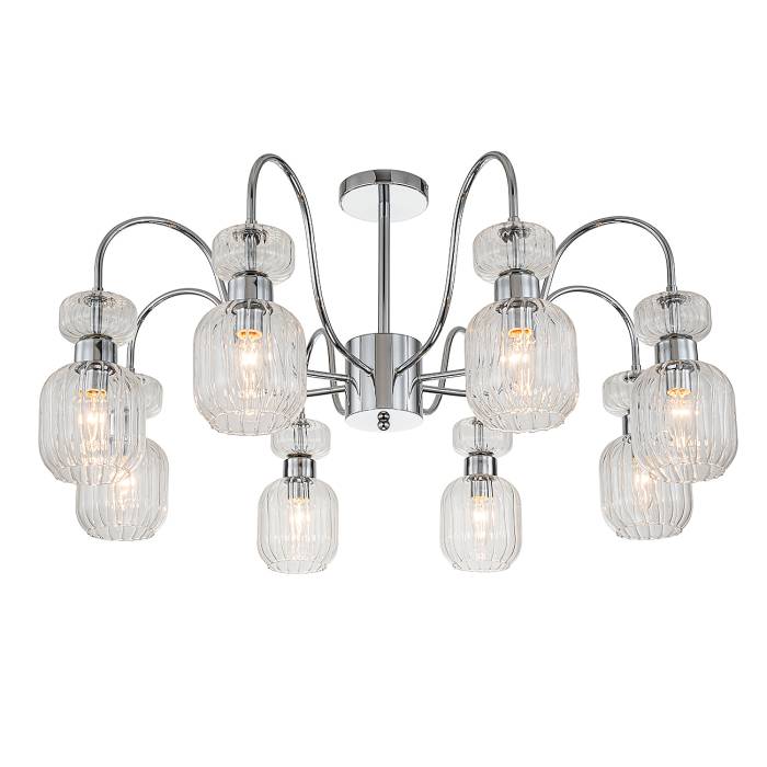 Потолочная люстра Escada Gloss 1141/8PL Chrome/Clear Потолочная люстра Escada Gloss 1141/8PL Chrome/Clear