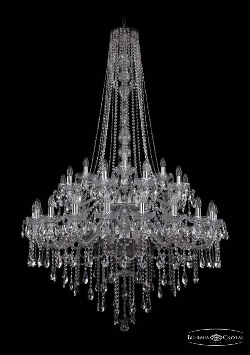 Подвесная хрустальная люстра 1415 Bohemia 1415/20+10+5/400/h-185/2d Ni
