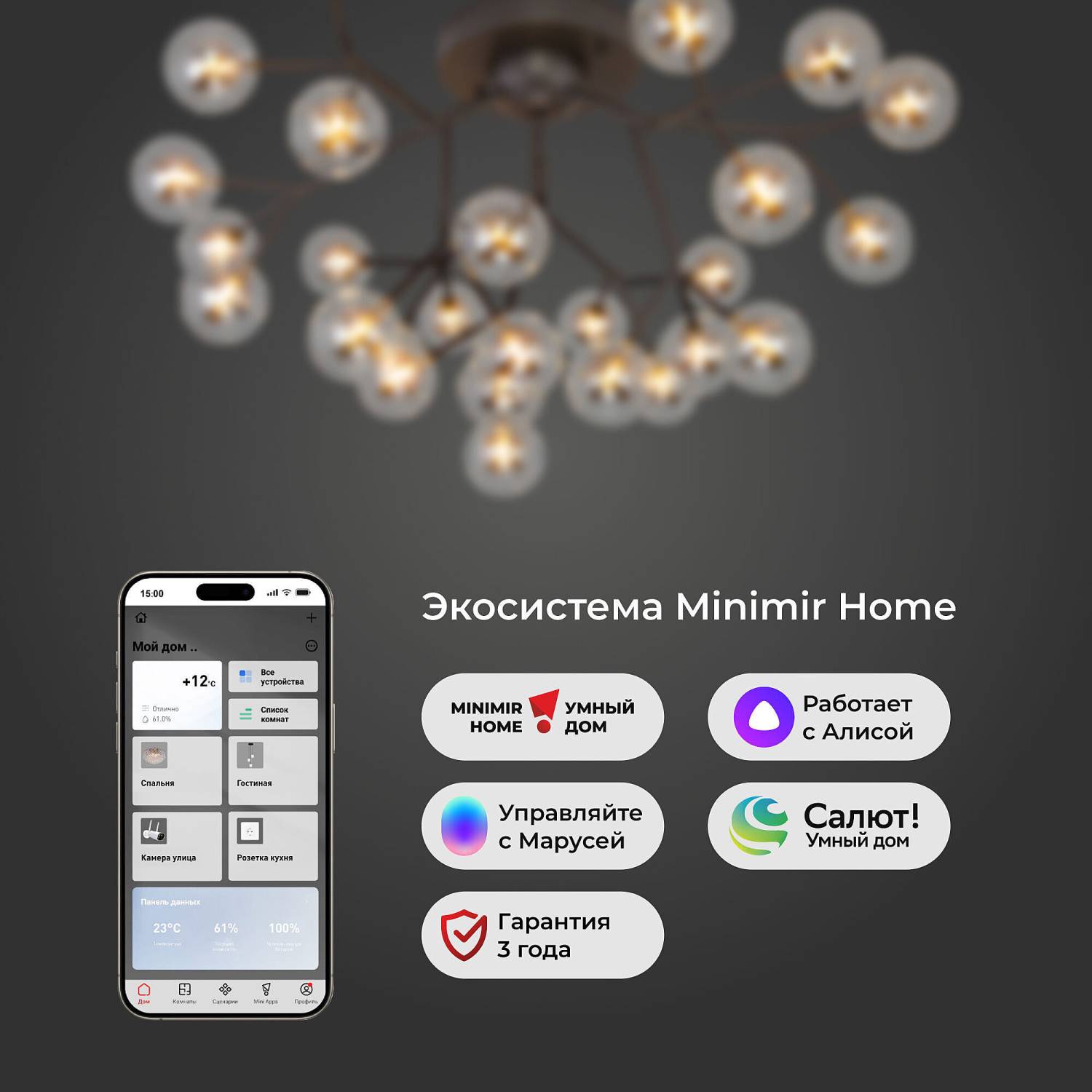 Потолочная люстра Bogate's Pallina 544 Smart